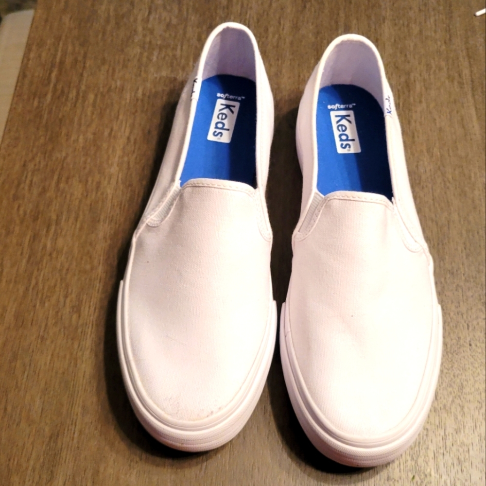 Keds White slip on sneaker